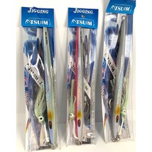 Tsuim Vertical Jigging Fishing Lures 8in Each Blue Pink Silver 3 PACK - $29.88