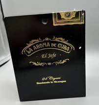 Cigar Box Empty La Aroma De Cuba El Jefe Nicaragua  Held 24 Cigars 8 x 6... - $7.66