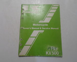 1984 Kawasaki KX500 Moto Proprietari Manuale &amp; Servizio Sfumatura Fabbri... - $21.94