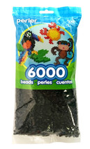 Bag of Perler Beads, 6,000 Count - Black - £15.71 GBP