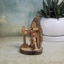 Olive Wood Handcrafted Nativity Scene, Wooden Nativity Set Made in the Holy Land - £27.48 GBP