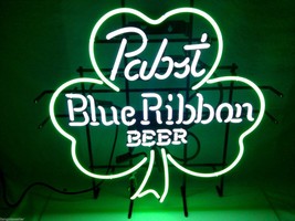 New Pabst Blue Ribbon Clover Game Room Neon Sign 24&quot;x20&quot; Ship  - £199.83 GBP