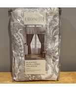Croscill Madeline Pleated Scalloped Valance Ivory Embroidered 51x19” Vtg - $29.69