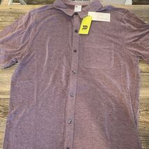 Men's Short Sleeve Button Down Shirt - All In Motion Burgundy Medium. NW... - €12,65 EUR
