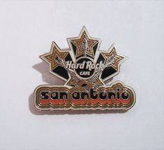 San Antonio Hard Rock Cafe Official Trading Pin 2008 Glam Rock Star Burst Guitar - £15.74 GBP