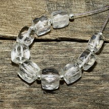 9pcs Natural Crystal Quartz Beads Loose Gemstone 20.95cts Size 6x6mm To 7x7mm - £9.34 GBP