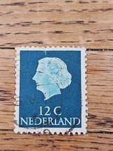 Netherlands Stamp Queen Juliana 12c Used Circular Cancel 348 - $18.45 MXN
