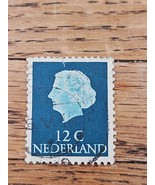 Netherlands Stamp Queen Juliana 12c Used Circular Cancel 348 - $18.27 MXN