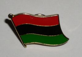 Afro American Wavy Flag Tie Tack Lapel Pin African Unity Pan-African 3/4... - $4.99