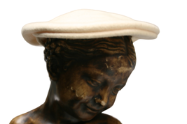 KANGOL Men’s Newsboy Hat Flat Cap Cream Color Wool Blue Size Small - £18.38 GBP
