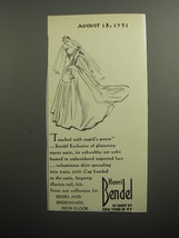 1951 Henri Bendel Wedding Dress Ad - Touched with cupid&#39;s arrow - £14.87 GBP
