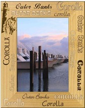 Outer Banks OBX North Carolina Laser Engraved Wood Picture Frame Portrai... - $25.99