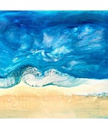 Breaking - Original Sea Song Wall Art Mixed Media Oil Painting 18&quot;x24&quot; - £428.80 GBP