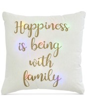 Lush Decor Happiness With Family Decorative Pillow Size 20 X 20 Color Cream/Gold - £31.65 GBP
