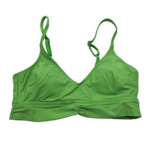 Aerie Bikini Top Scoop V Neck Longline Green M - $14.49