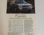 Cadillac Cimarron Print Ad Advertisement 1981 pa10 - £6.30 GBP