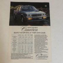 Cadillac Cimarron Print Ad Advertisement 1981 pa10 - £6.25 GBP