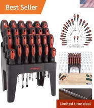 Chrome Vanadium 26-Piece Screwdriver Set with Magnetic Tips - Organized ... - $48.50