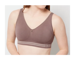Breezies Cotton Touch 2.0 Wirefree Lounge Bra- COCOA, MEDIUM - £13.43 GBP