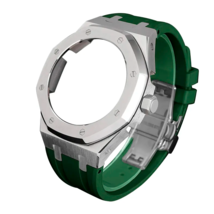 Casioak Steel Case MOD Kit Shock G-SHOCK GA2100 GA2110 Silver Dark Green... - £64.65 GBP