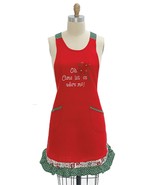 Kay Dee designs girlie apron red Christmas  Oh come let us adore me H1014 - $558.38 MXN