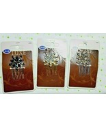 Goody Luxe Snowflake Rhinestone Side Combs Black Gold Silver Set of 3 New - €9,70 EUR