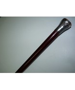 Antique Wooden Walking Stick, Silver Handle, Marked Minerve and &quot;M&amp;F&quot;, L... - $182.96 CAD