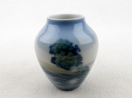 Vintage Vase, Bing &amp; Grondahl Porcelain 3.5&quot; Mini Vase by B&amp;G, Blue Vase - $29.35