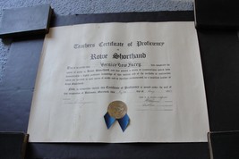 Vintage 1925 Original The Teachers Certificate of Proficiency in Rowe Sh... - £17.29 GBP