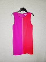 Betsey Johnson Bright Color Colorblock A Line Knee Length Sleeveless Dress 8 - £47.30 GBP