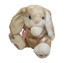 18&quot; Vintage Big Dan Dee Brown + White Bunny Rabbit Stuffed Animal Plush Toy - £37.32 GBP