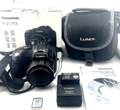 Panasonic Lumix DMC FZ70 Digital Camera 16.1MP 60X Zoom 1080i HD Near Mint IOB - $260.52