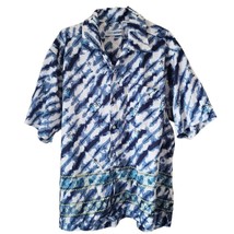Canyon River Blues Men&#39;s Blue White Hawaiin Short Sleeve Button Down Shirt - $12.60