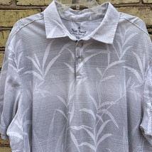 Nat Nast Luxury Originals Men&#39;s XXL White Printed Cotton Blend Golf Shirt - £15.15 GBP