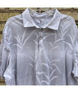 Nat Nast Luxury Originals Men&#39;s XXL White Printed Cotton Blend Golf Shirt - £15.23 GBP