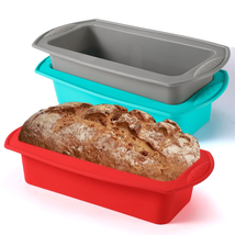 3PCS Silicone Bread Loaf Pan, 10Inch Silicone Loaf Pan, Silicone Bread Loaf Pan, - £18.51 GBP