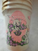 NOS Reed&#39;s Vintage Adorable Paper Easter Cups ~ Bunnies Easter Basket Pi... - $19.75