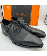 La Milano Evant Black Cap Toe Oxford Dress Shoes Men’s 12 Leather Formal - $95.72 CAD
