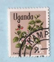 Used Uganda Postage Stamp (1969) 70c Carrisa Edulis - Scott # 123 - $18.84 MXN