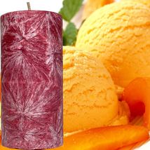 Peach Ice Cream Scented Palm Wax Pillar Candle Hand Poured - £19.91 GBP+