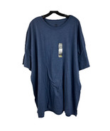 Athletic Works Mens 4XL Cotton Tee Shirt Blue Heather Loose Fit Breathable - $229.35 MXN