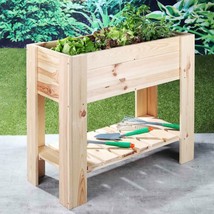 Outdoor Garden Patio Wooden Raised Bed Planter Pine Wood Plant Flower Box Pot - £136.78 GBP