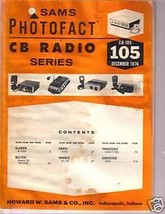 Sams Photofact CB Radio CB-105  December 1976 - $1.50