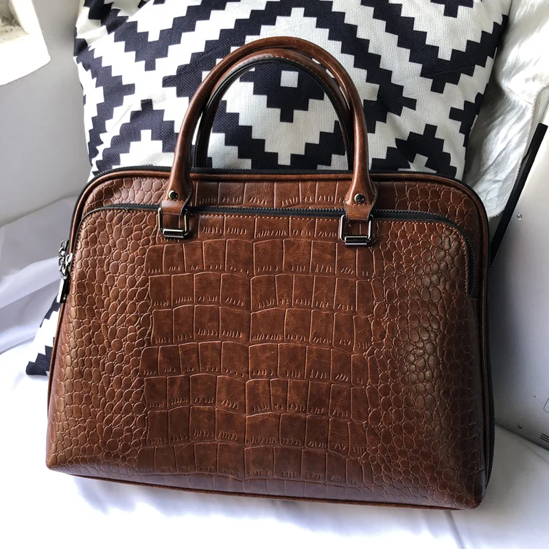   Women&#39;s Bag Leather Briefcase For 14-inch Laptops Women  Business Shoulder Bag - £39.50 GBP