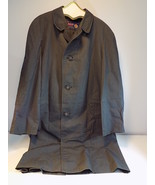 Vintage JUNEX OF SWEDEN OVERCOAT Medium Gray Polyester Blend TRENCH COAT  - $59.39