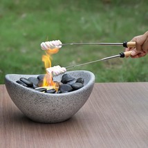 Nordhaus Table Top Fire Pit Bowl with Extendable Skewers - Personal Fire Bowl - £83.12 GBP