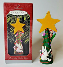 1998 Maxine Shoebox Hallmark Christmas Ornament Decorating Tree Dog U119/48488 - £10.37 GBP