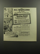 1956 British Railways Ad - See all Scotland by Train - £14.48 GBP