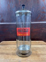 1992 Vintage Coca Cola Diner Style Glass Straw Dispenser Holder Coke Straw Holde - £19.22 GBP