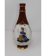 Da Silva Porto Maroon Ceramic Spain Dancing Woman Empty Wine Bottle - $43.59 CAD